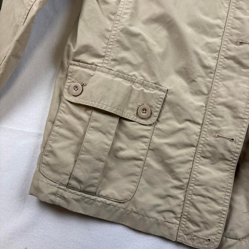 Lands' End Tan Lightweight Hooded Jacket | Women’s Large (14–16) - Picture 4 of 7